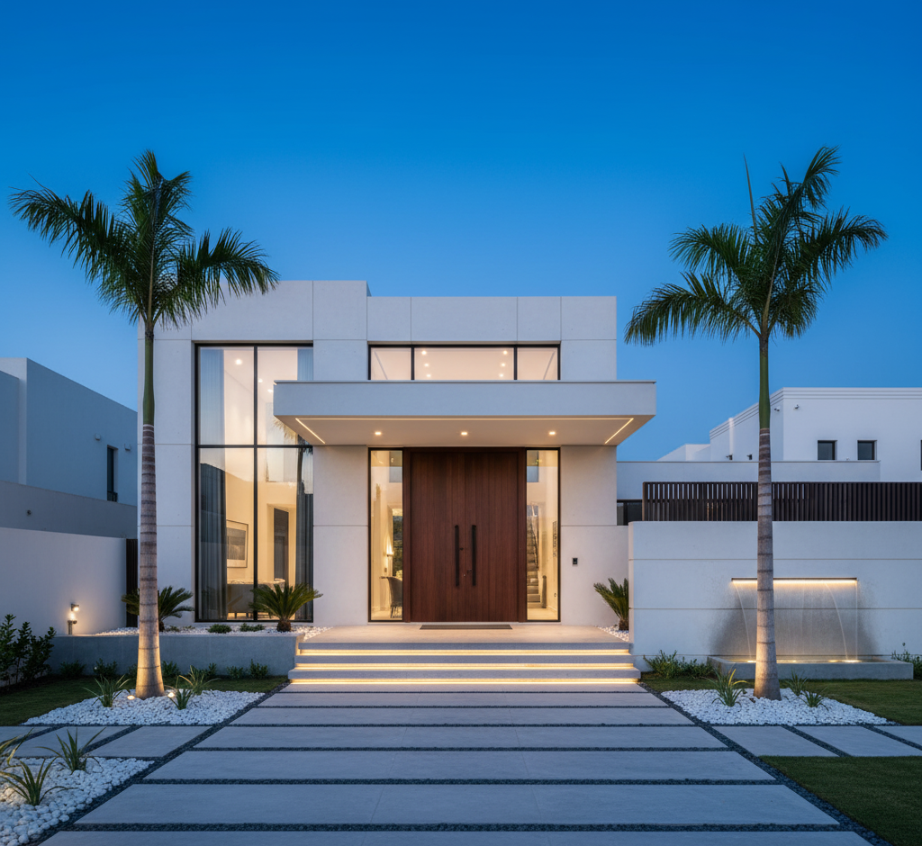 Modern Villa Entrance in Ghubra North