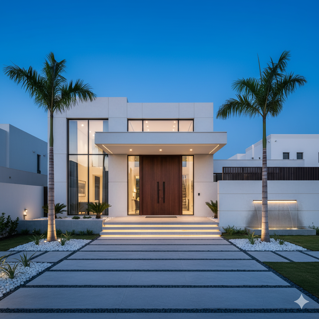 Modern Villa Entrance in Ghubra North
