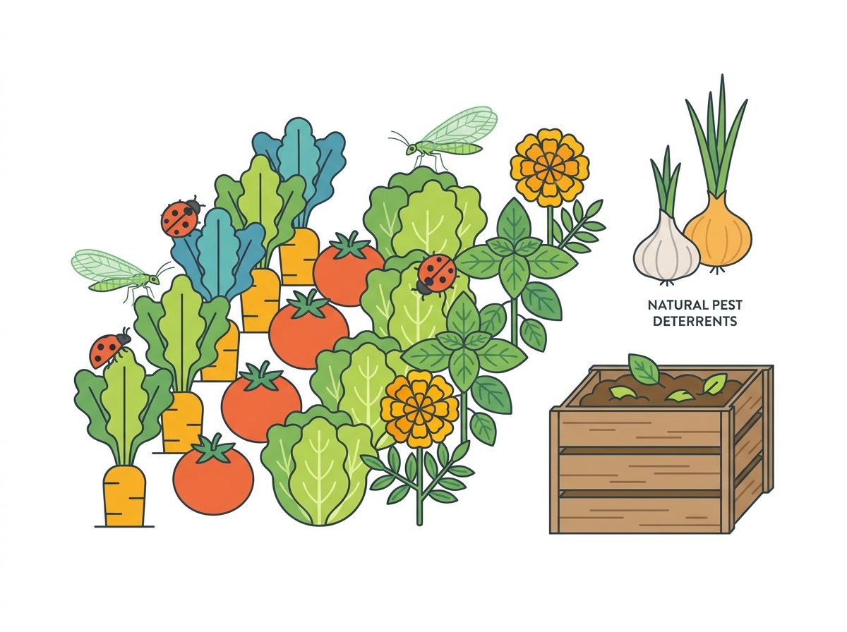 Damaged garden plants due to excessive spraying mistakes